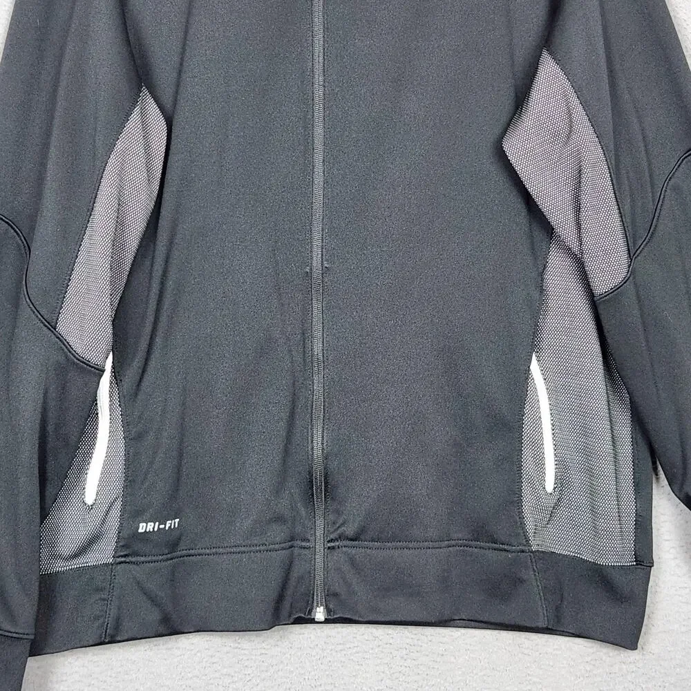 Jordan Dri-FIT Track Jacket Mens 2XL Black Full Zip Mesh Panels Nike 696736-010